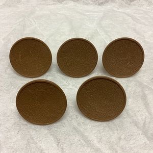 $2 Bundled * Brown Plastic Door Cabinet Knobs * Set of 5